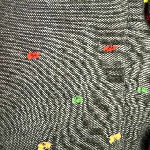 Modcloth Size Large Blue Button Front Tank Top Colorful Polka Dots Swiss Dots - Picture 11 of 11